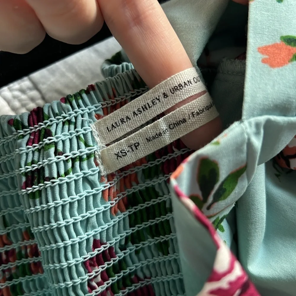 Urban Outfitters x Laura Ashley - Penelope Babydoll Mini Dress - Blue - Picture 6 of 14